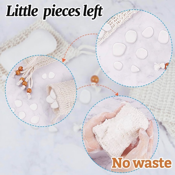 Multipurpose Sisal Soap Pouch - bathing, hand washing, showering, Save soap bits - Picture 4 of 8
